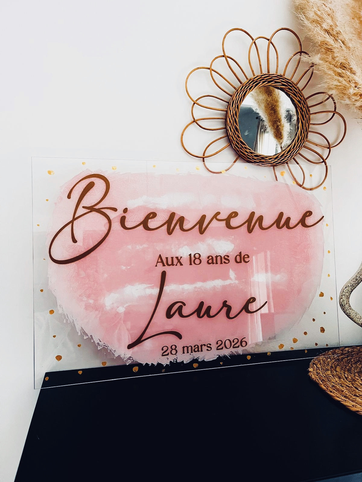 Panneau de bienvenue personnalisé