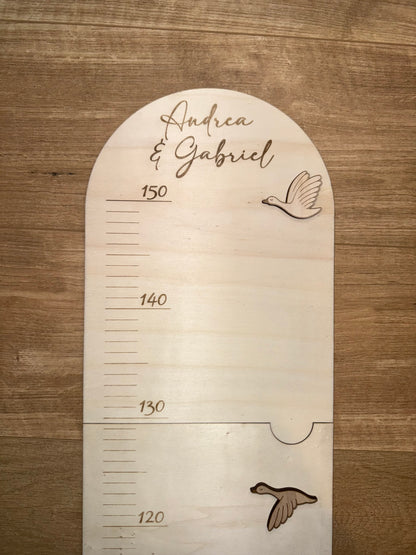 Toise Murale Oie en Bois – Grandir avec Tendresse
