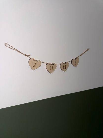 Guirlande personnalisée en bois