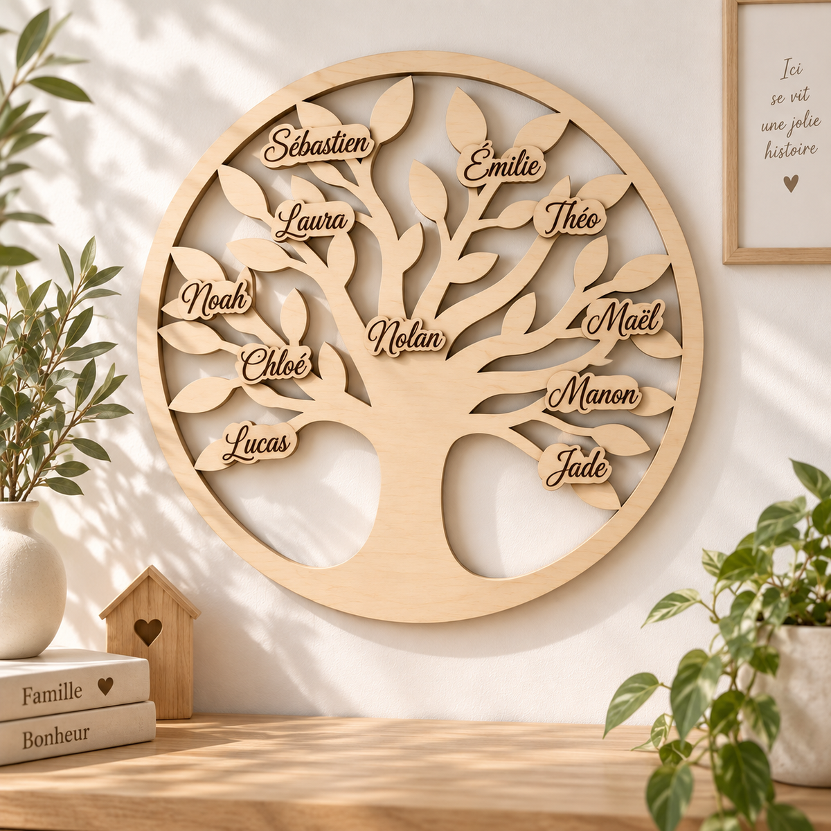 Arbre de vie en bois personnalisé 