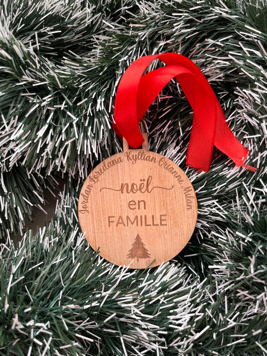 Boule de Noël famille à personnaliser