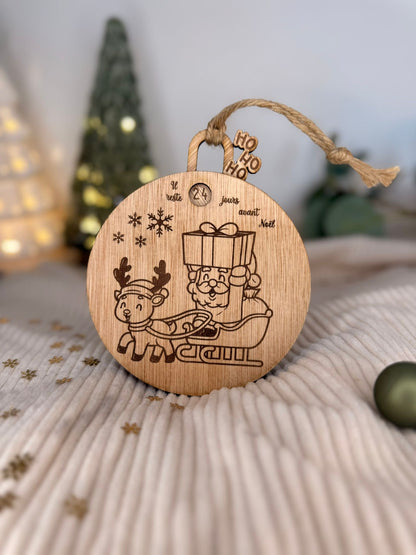Boule de Noël calendrier personnalisée