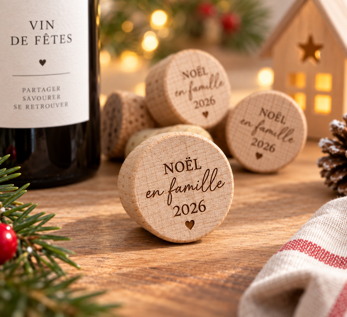 Bouchons de Noël personnalisé