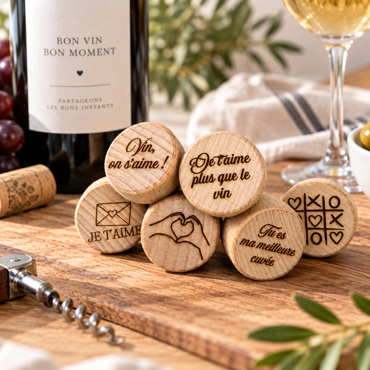 Bouchons de bouteille de vin personnalisable