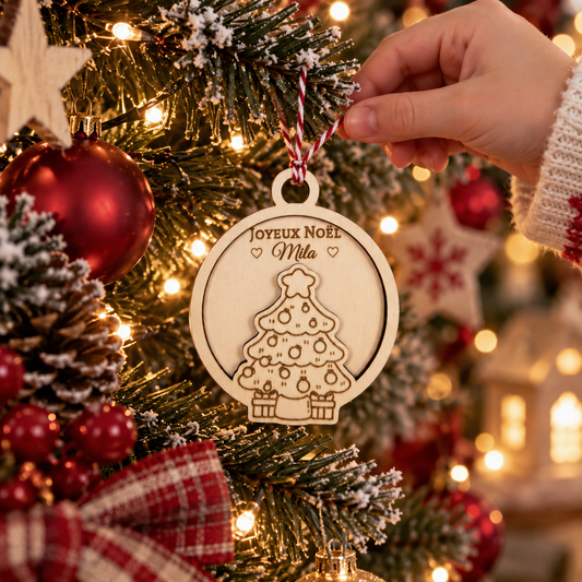 Boule de Noël personnalisé pour sapin