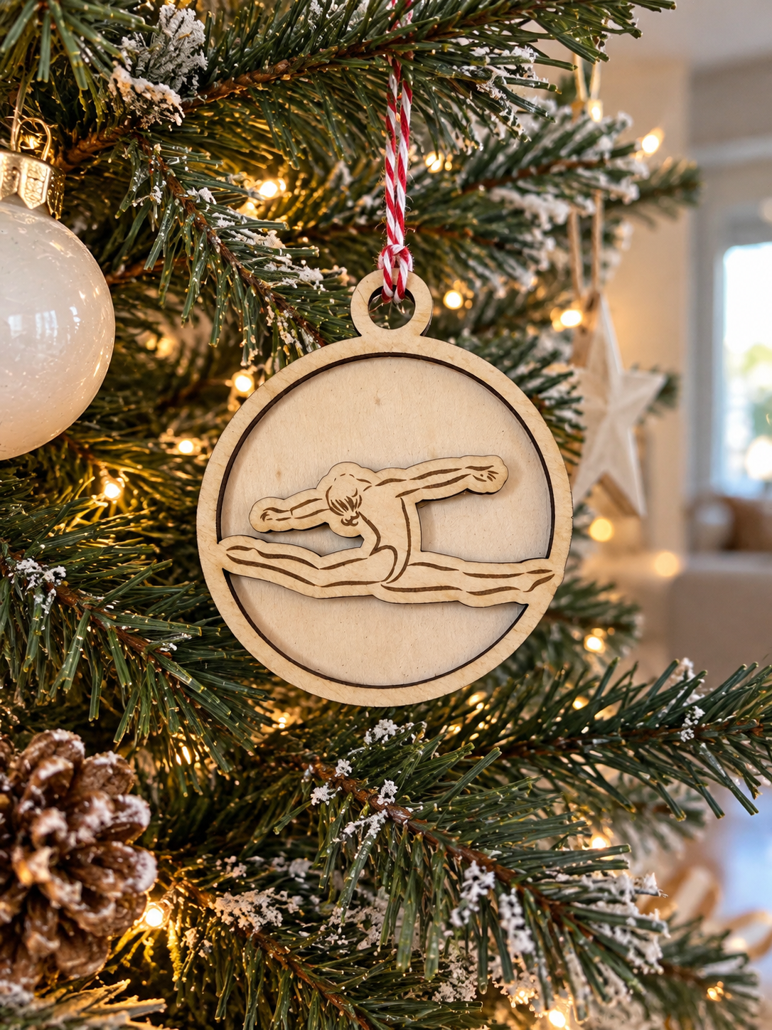 Boule de Noël personnalisée thème gymnastique