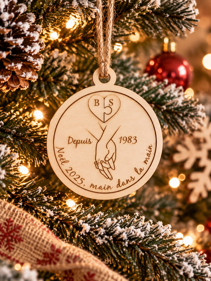 Boules de Noël personnalisées en bois