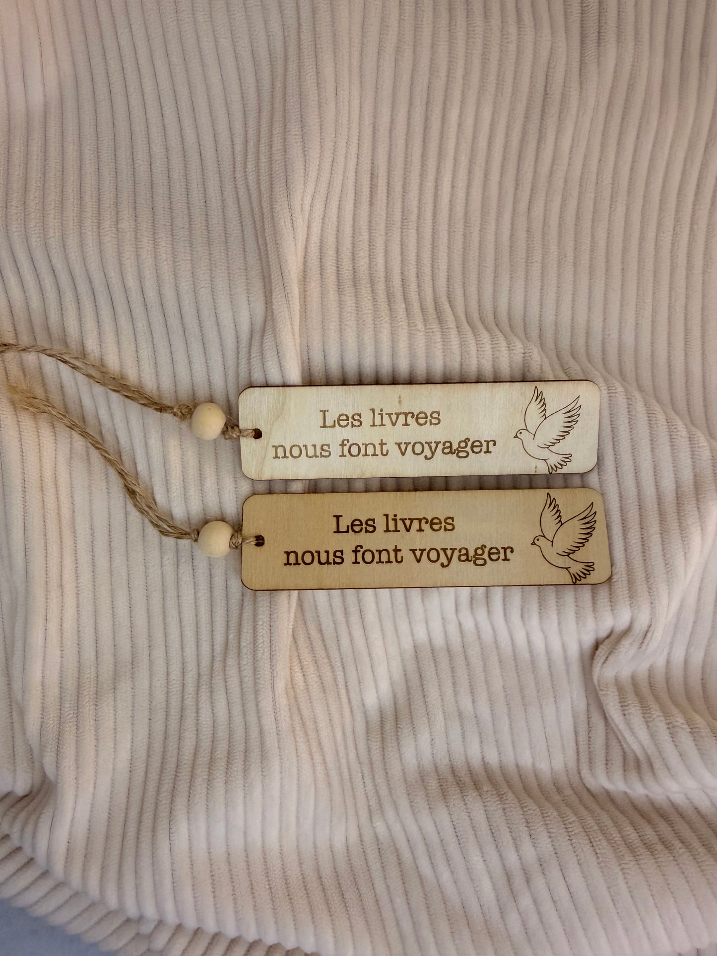 Marque page personnalisé en bois