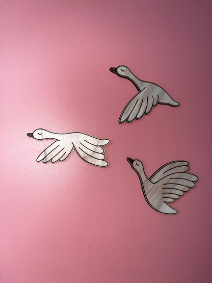 Lot de 3 Oies volantes décorative