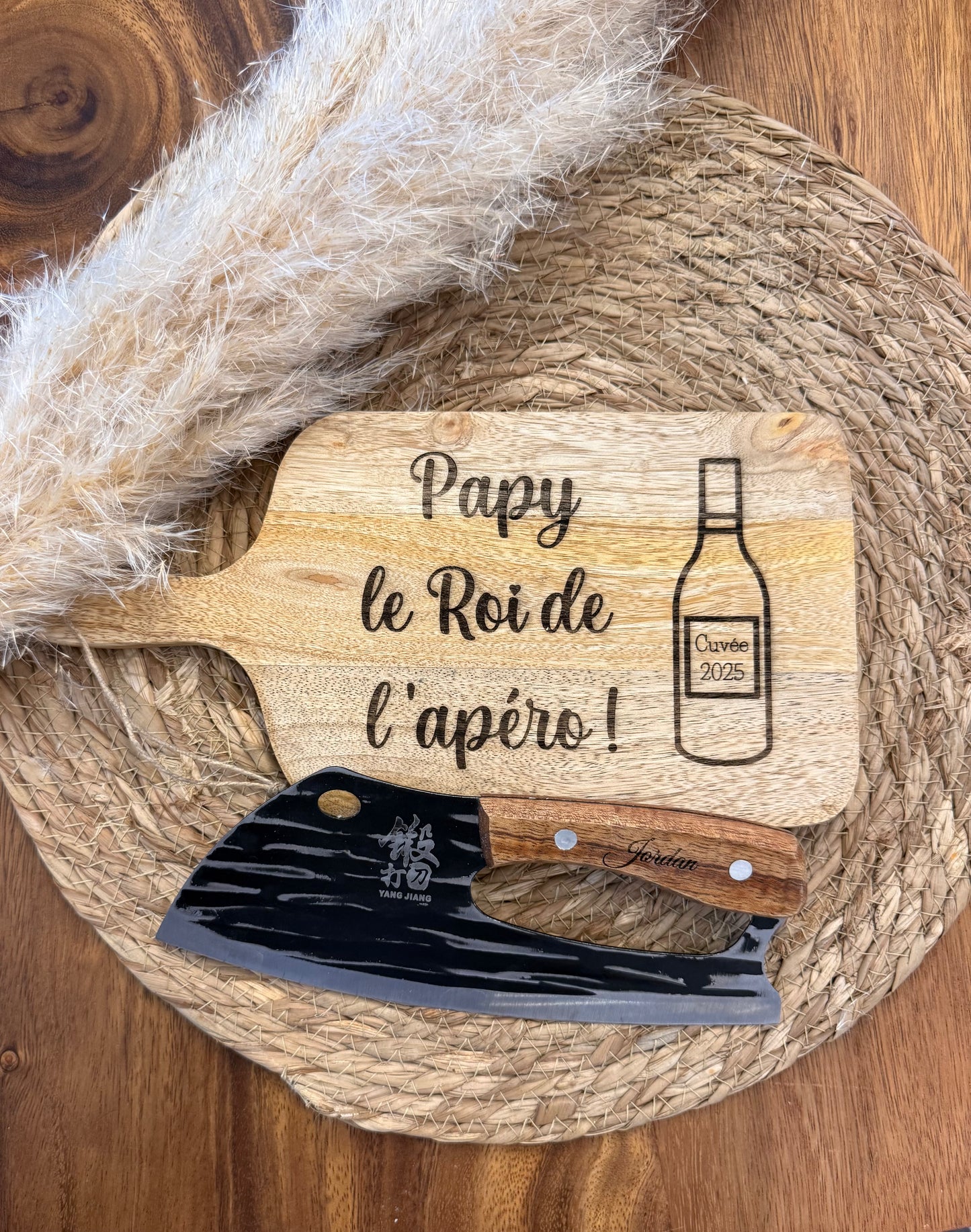 Cadeau personnalisé en bois spécial papy