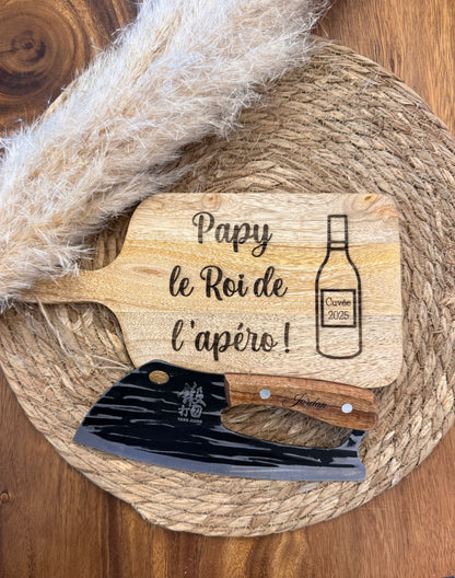 Cadeau personnalisé en bois spécial papy