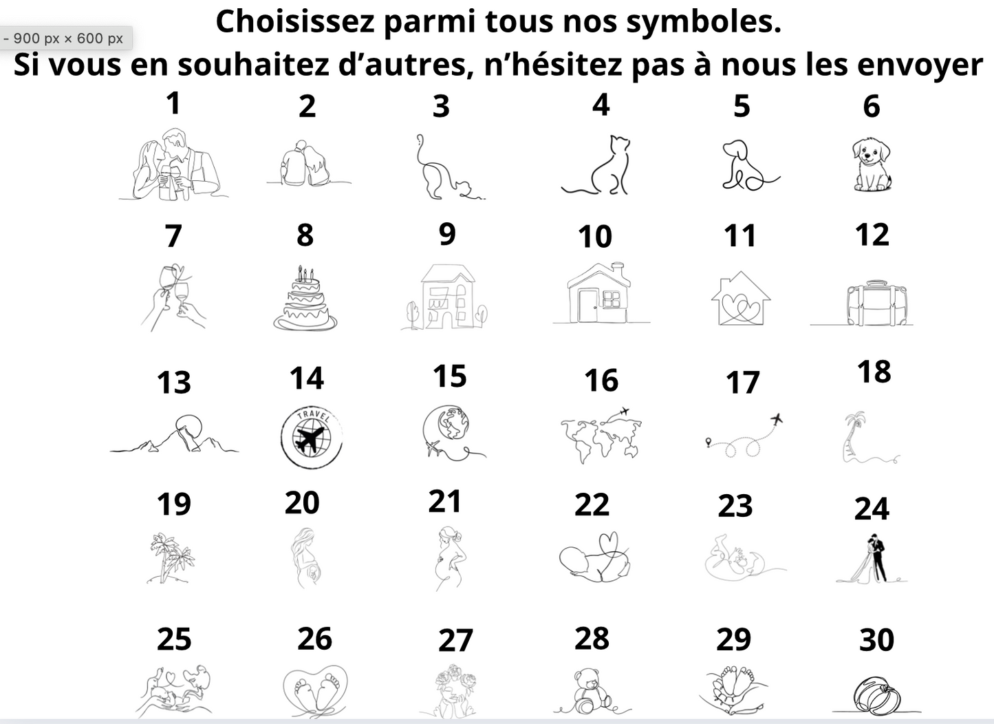 Tableau histoire d'amour personnalisé