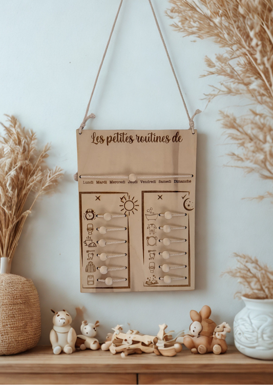 Tableau "les petites routines" personnalisé