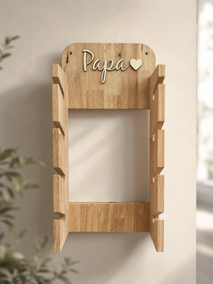 Support de casquette personnalisé en bois