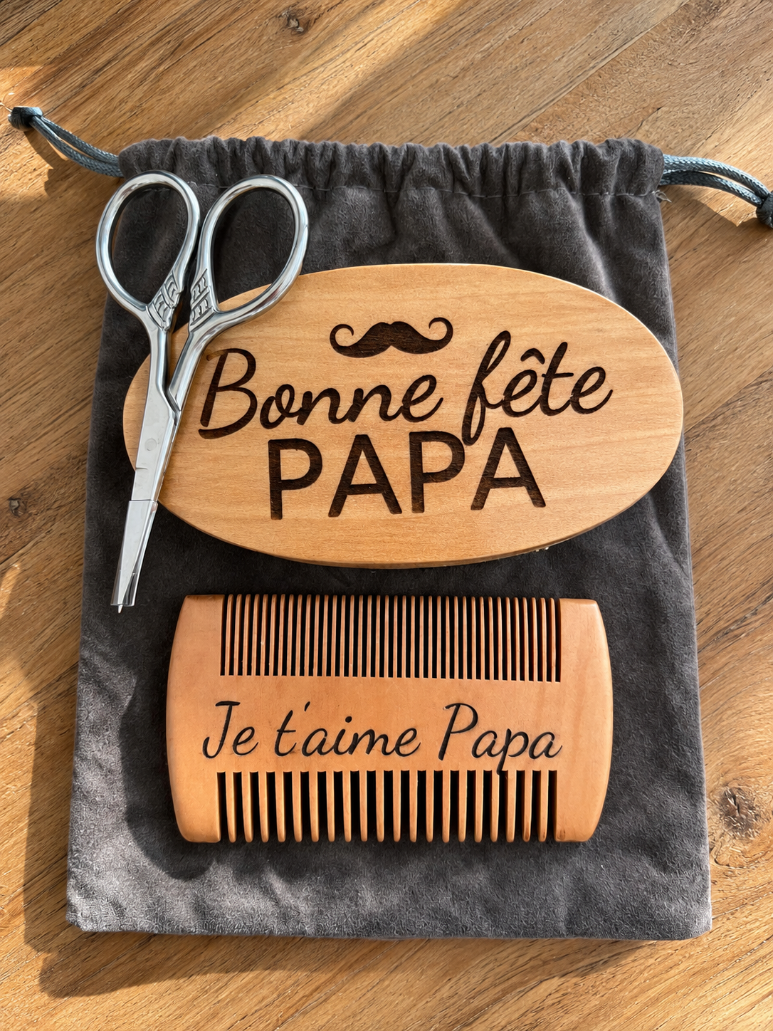 Kit soin de la barbe personnalisé pour la fête des papa