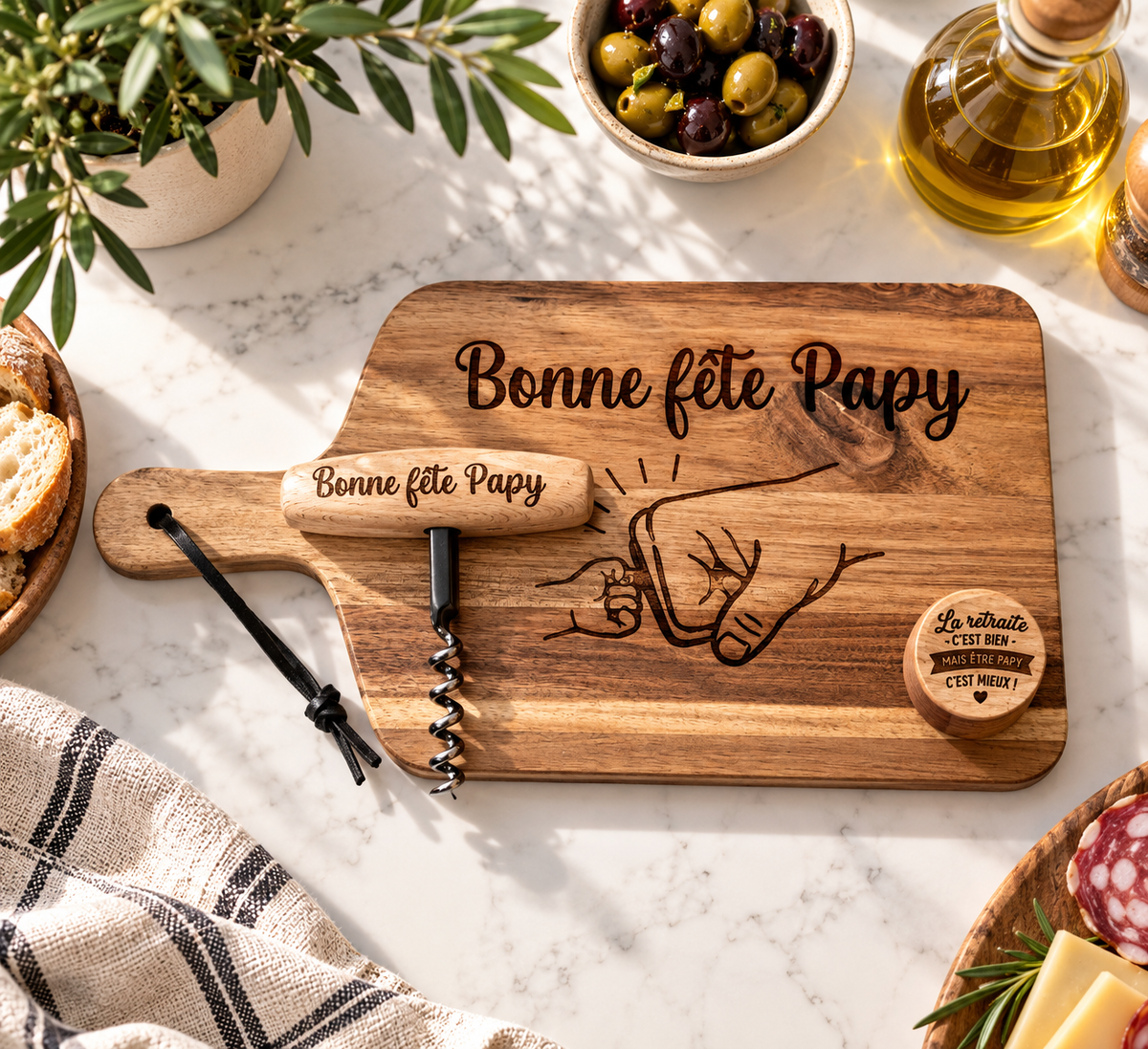 Coffret fête des grands pères personnalisé