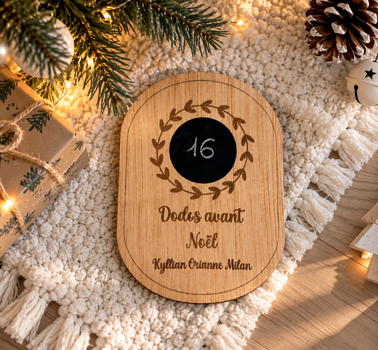 Décompte de noël personnalisé en bois