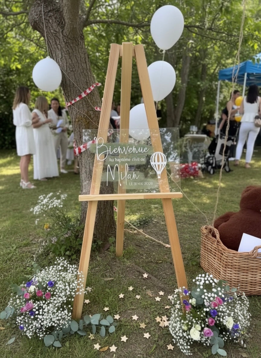 Panneau de bienvenue personnalisé