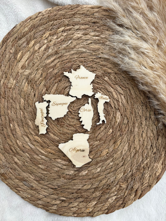 Magnet Souvenir en Forme de Pays