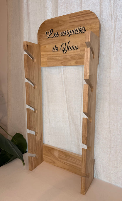 Support de casquette personnalisé en bois