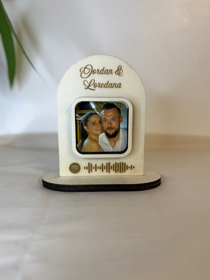 Plaque spotify personnalisée bois