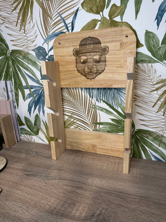 Support de casquette personnalisé en bois