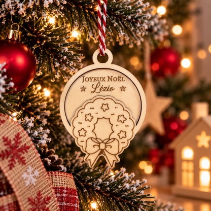 Décoration de Noël personnalisée en bois