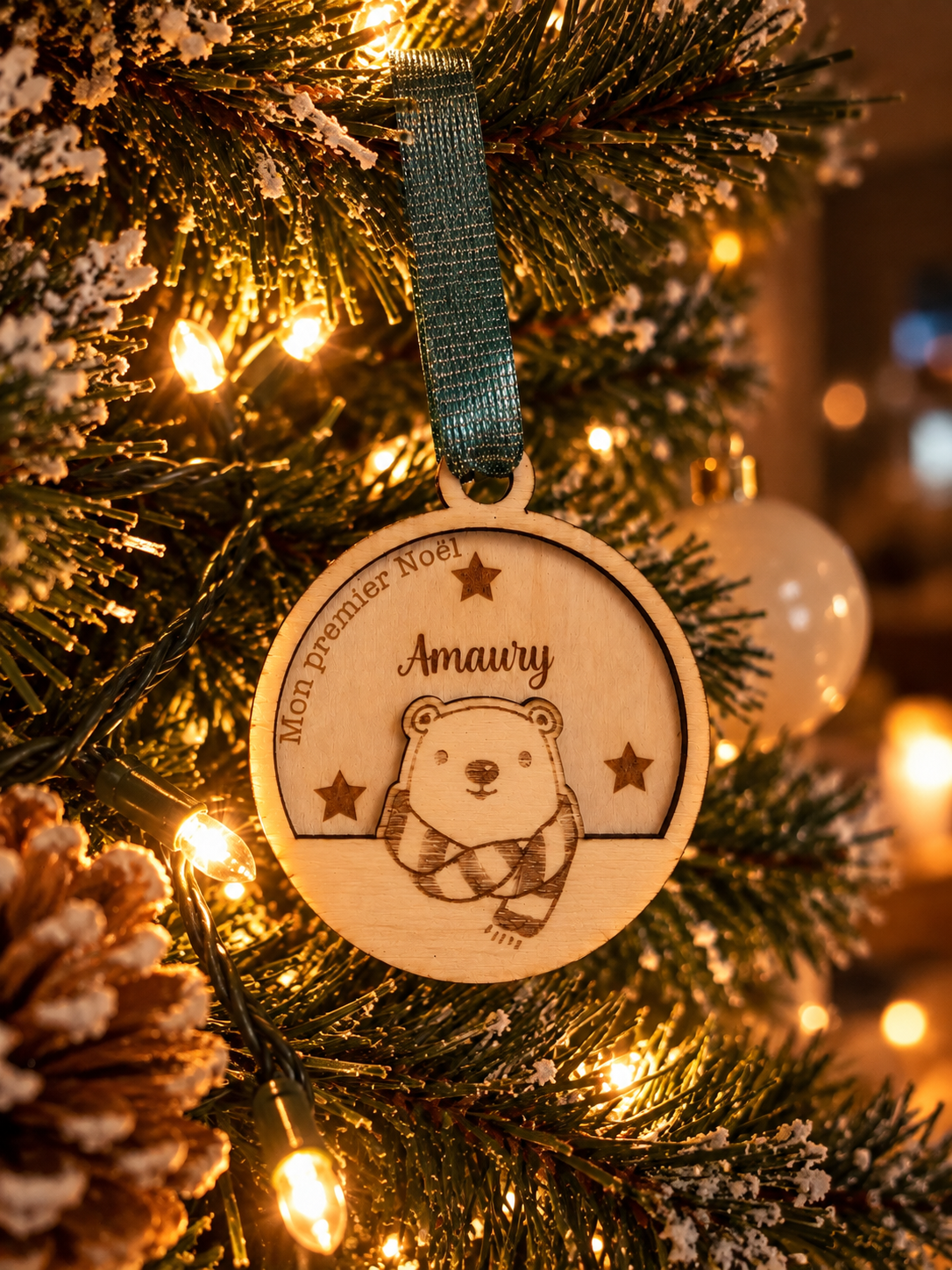 Boule de Noël mon premier Noël personnalisée
