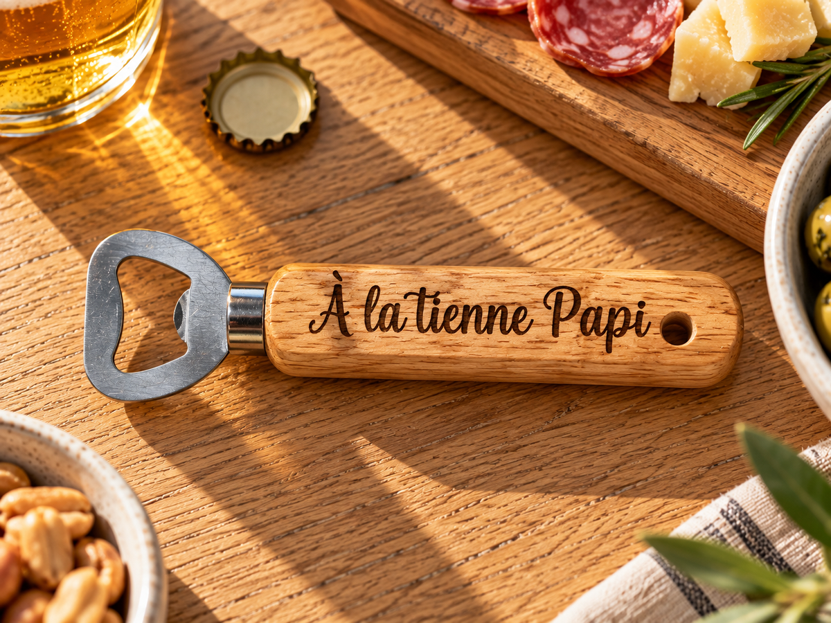 Décapsuleur personnalisé pour la fête des papis