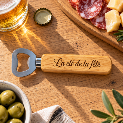 Décapsuleur personnalisé en bois