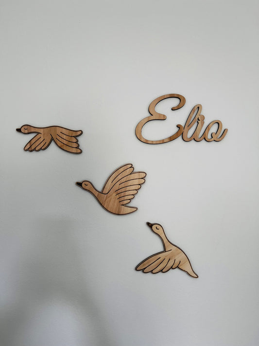 Lot de 3 Oies volantes décorative