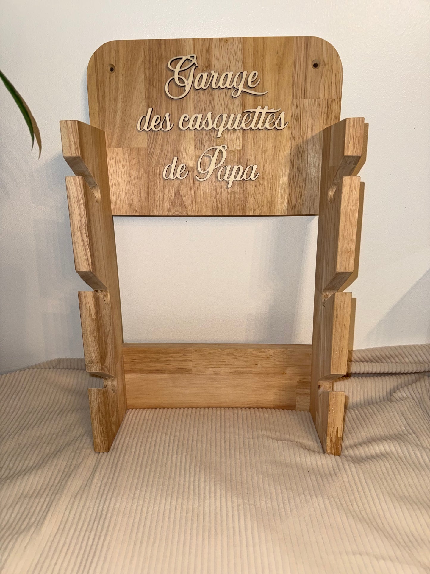 Support de casquette personnalisé en bois