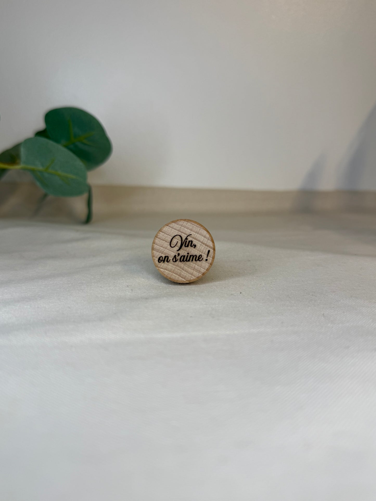Bouchon de bouteille de vin réutilisable version Saint Valentin