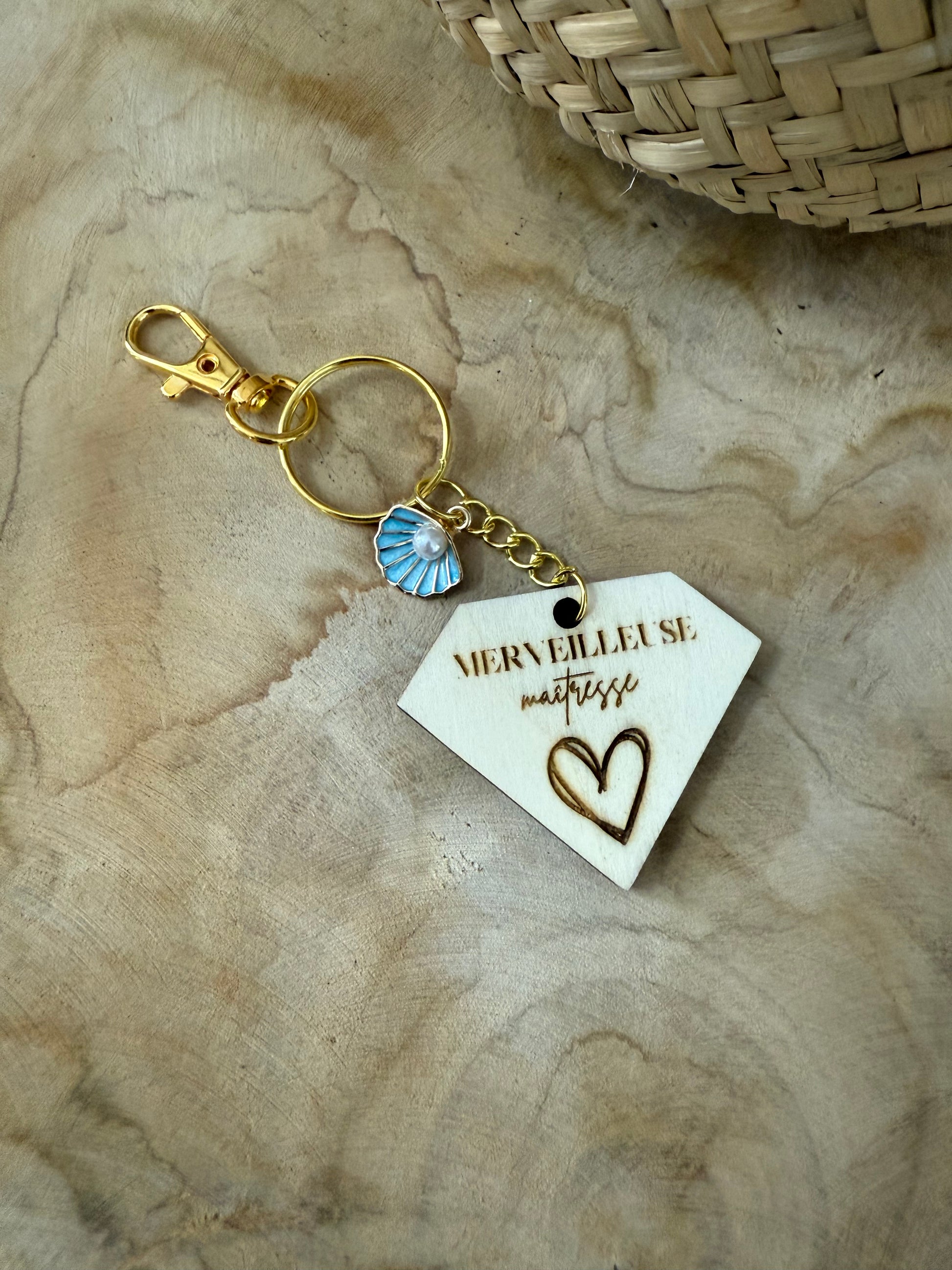 Porte-clef en bois personnalisé