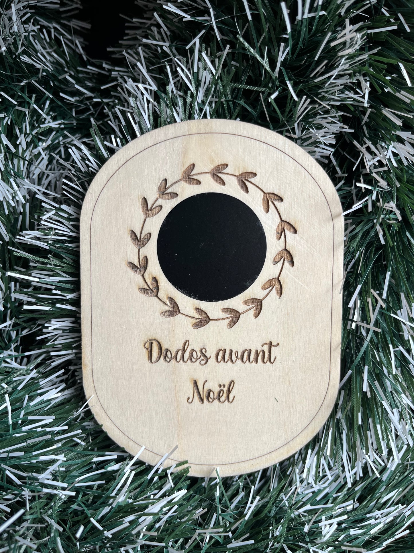 Pancarte aimantée "combien de dodos avant Noël" à personnaliser