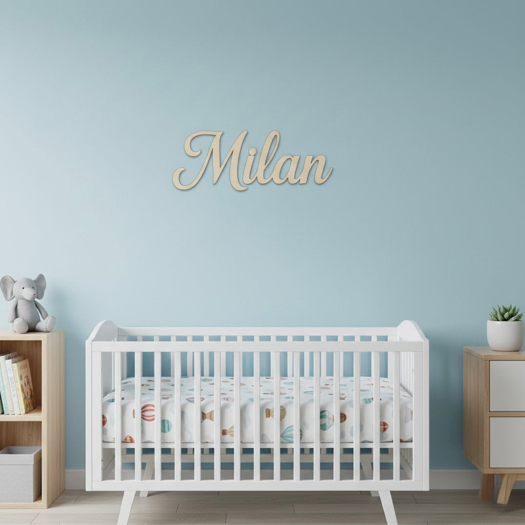 Prénom en bois mural personnalisé