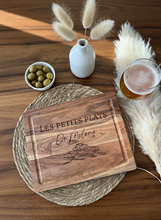 Planche à Découper personnalisée en Bois d'Acacia
