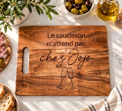 Grande Apéro personalisée en bois