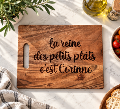 Grande Planche à découper personalisée en bois