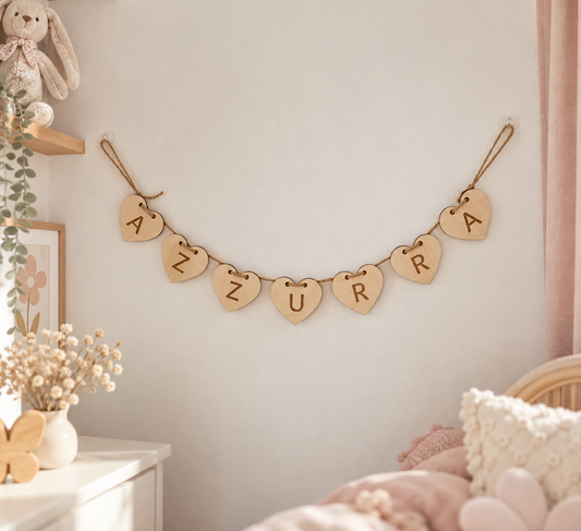 Guirlande prénom personnalisée pour décoration chambre d'enfant