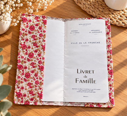 Housse protectrice de livret de famille fait à la main