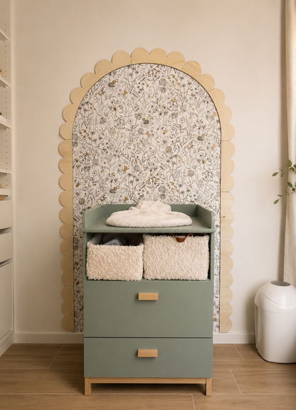 Arche murale en bois – Frise décorative naturelle