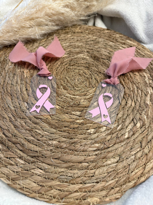 Marque-page solidaire en acrylique – Octobre Rose 🎀