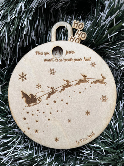 Boule de Noël calendrier personnalisée