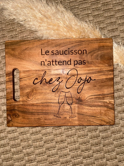 Planche à Découper personnalisée en Bois d'Acacia