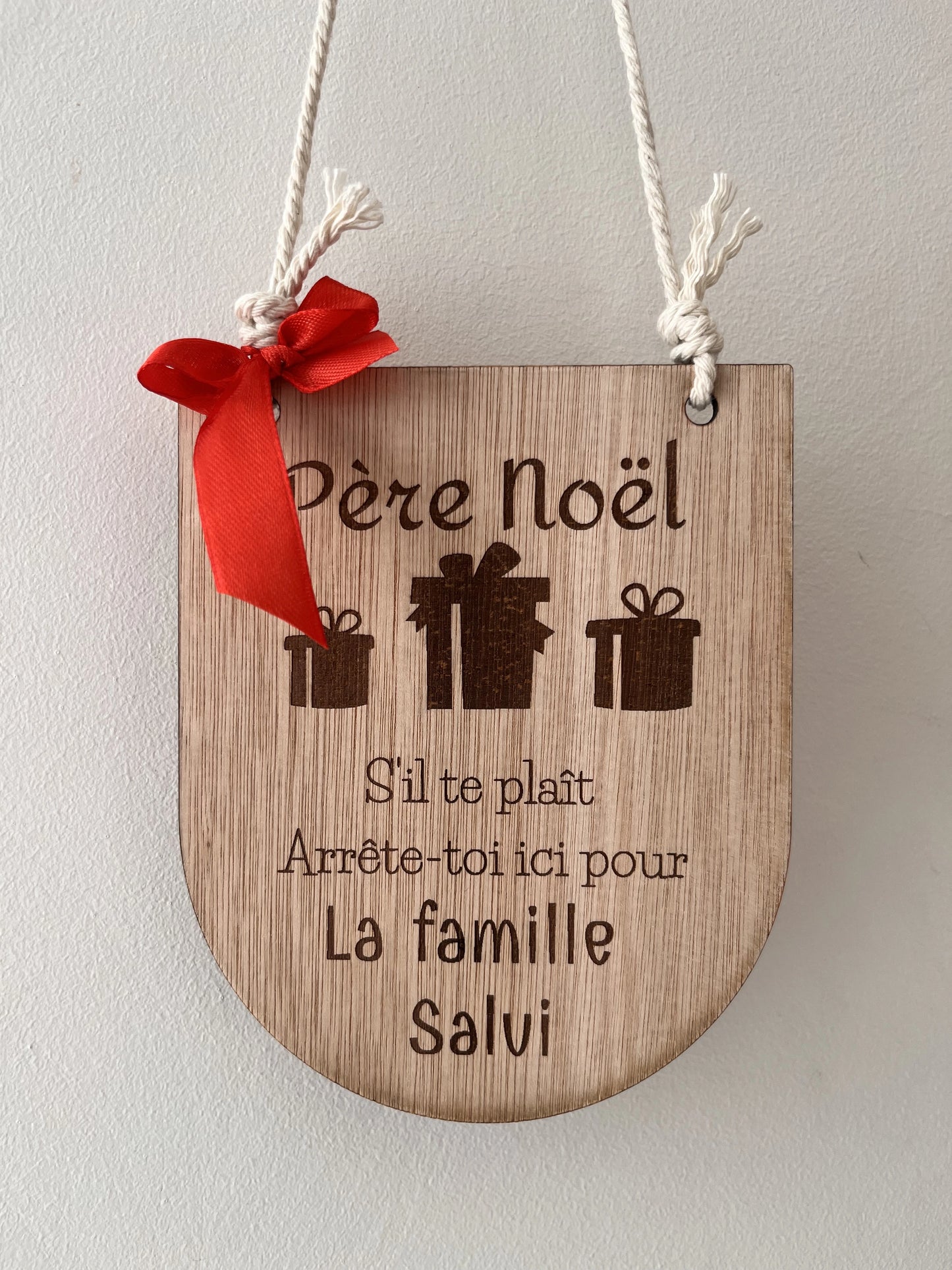 Pancarte "Père Noël arrête toi ici"