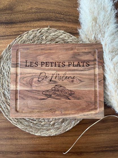 Planche à Découper personnalisée en Bois d'Acacia