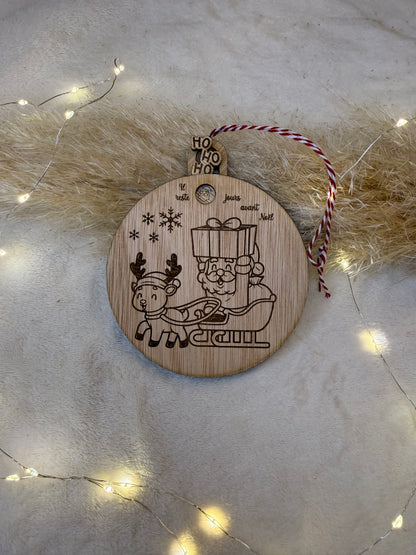 Boule de Noël calendrier personnalisée