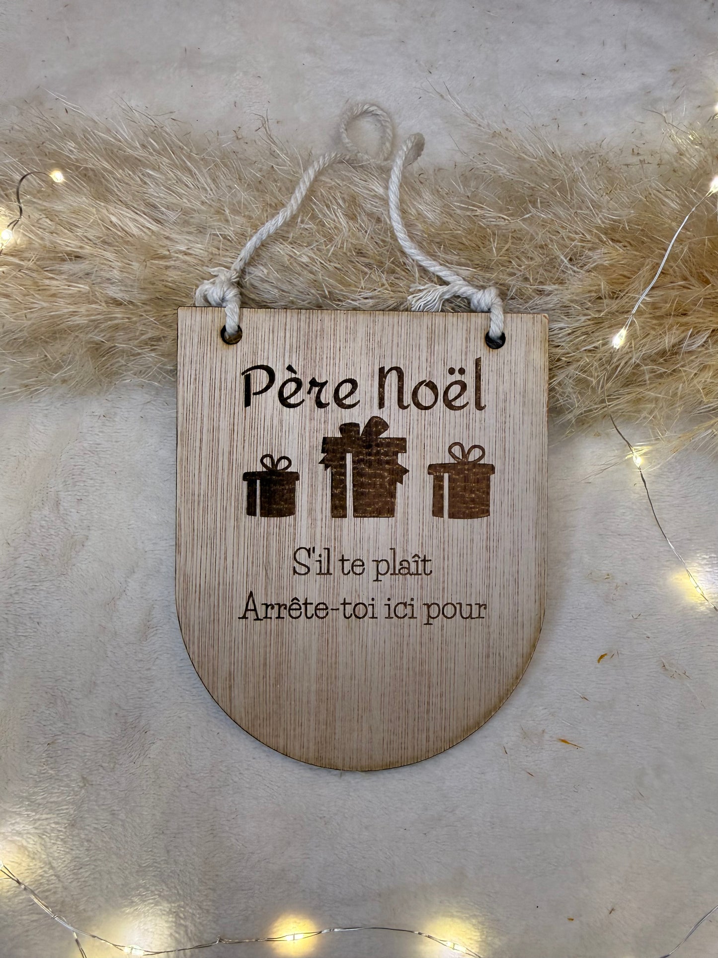 Pancarte "Père Noël arrête toi ici"