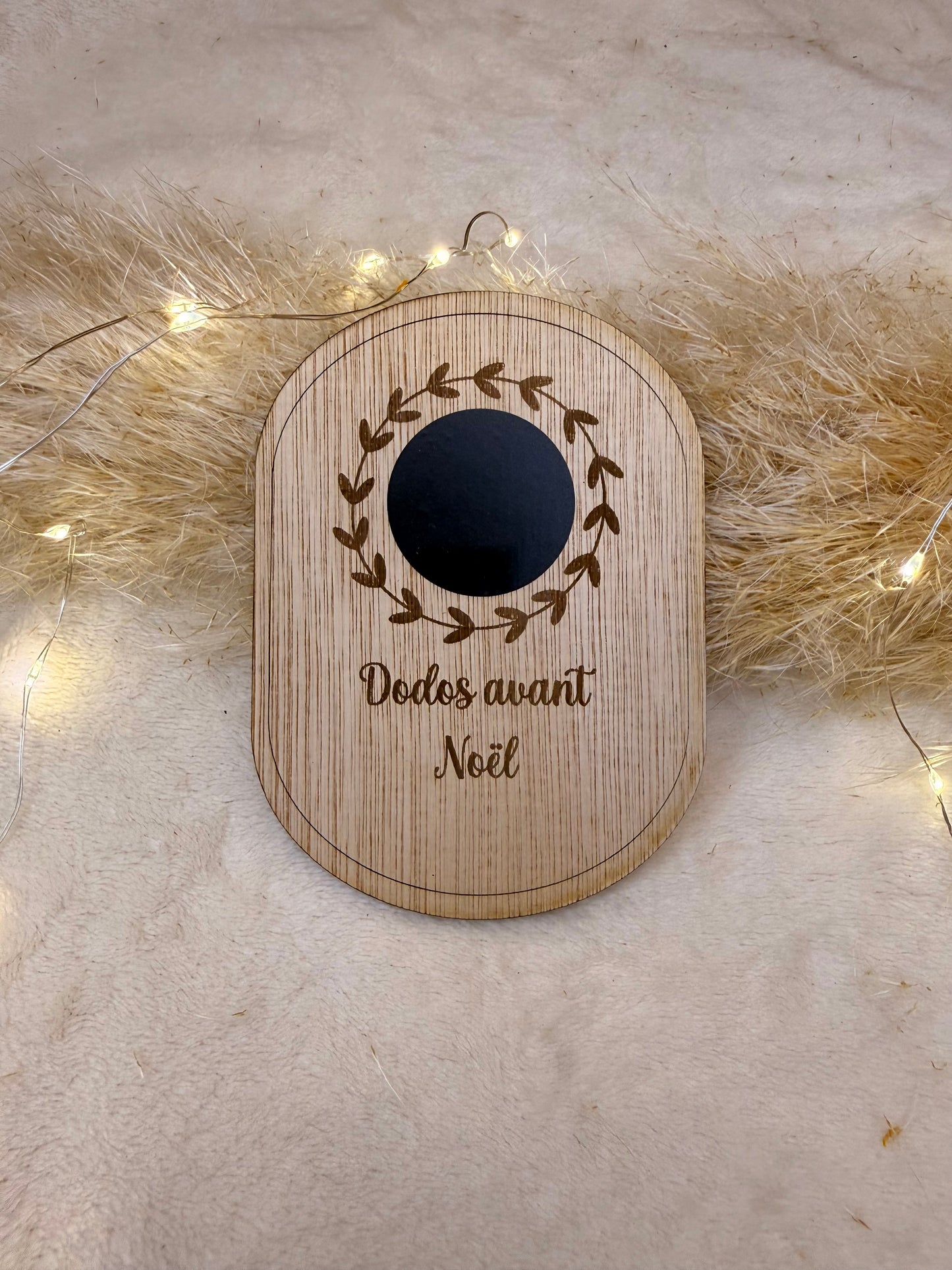 Pancarte aimantée "combien de dodos avant Noël" à personnaliser